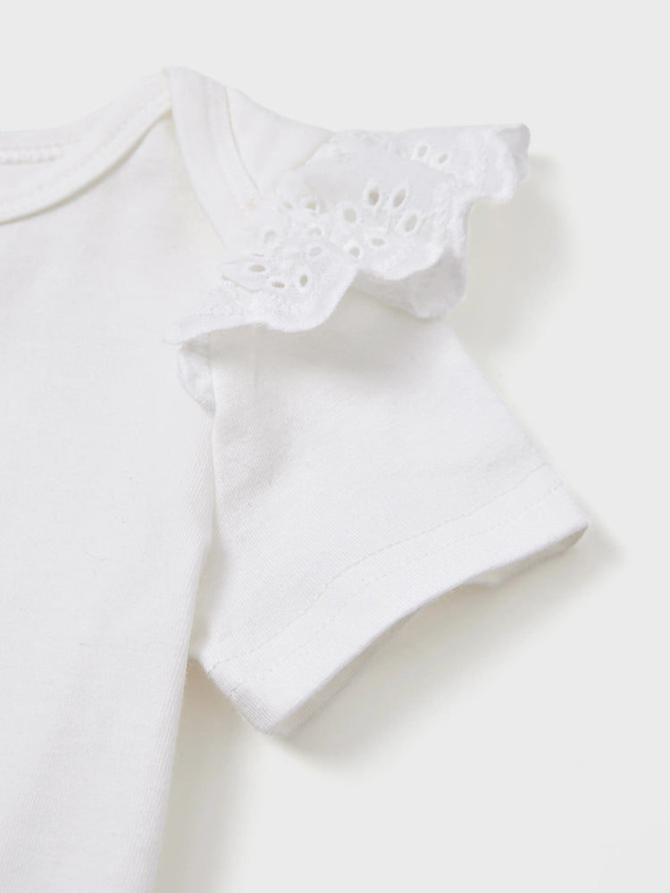 3-Piece Baby Girl Letter Print Romper and Polka dots Shorts and Headband Set Black