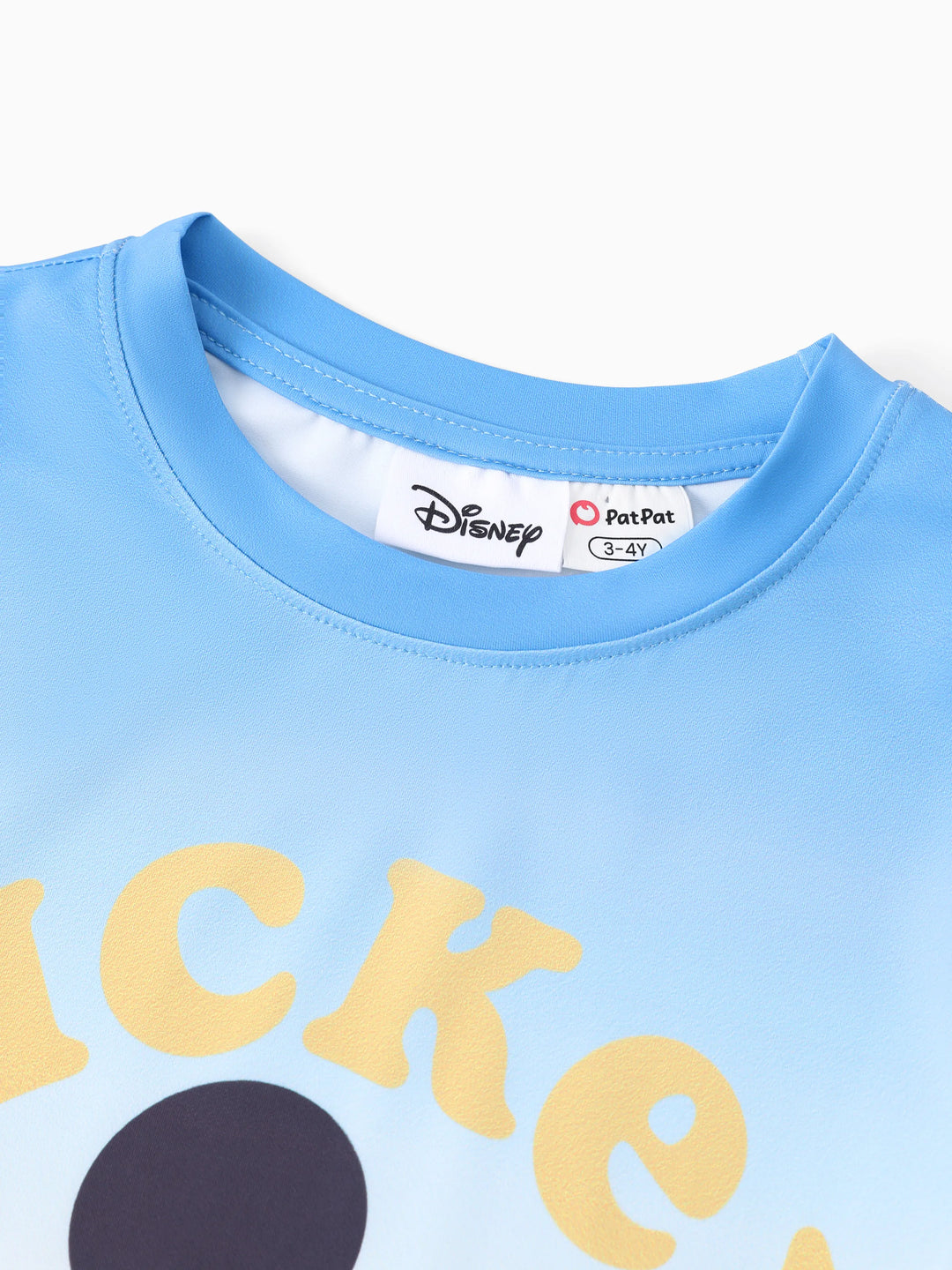 Disney Mickey und Freunde Daddy und Ich Familienpassende Mickey Mouse Allover Print Denim Kleid/Overall/T-Shirt Blau