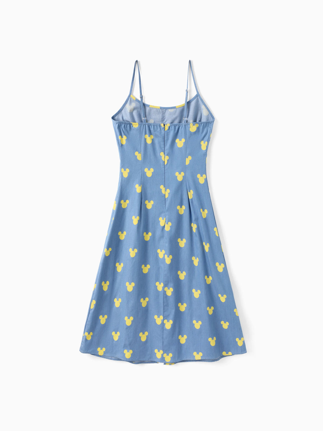 Disney Mickey et ses amis Ensemble assorti famille Maman et Moi : Robe en jean/combinaison/t-shirt à imprimé Mickey Mouse bleu