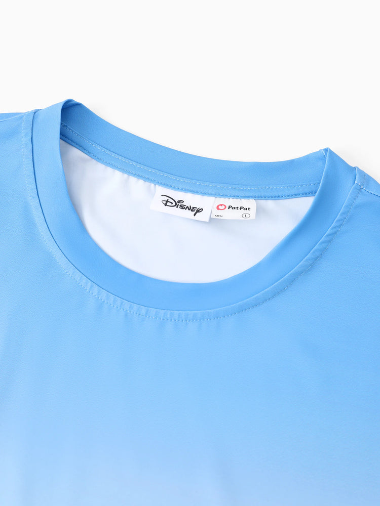 Daddy and Me Disney Mickey and Friends Family matching Mickey Mouse Allover Print Denim Dresse/Jumpsuit/T-shirt Blue