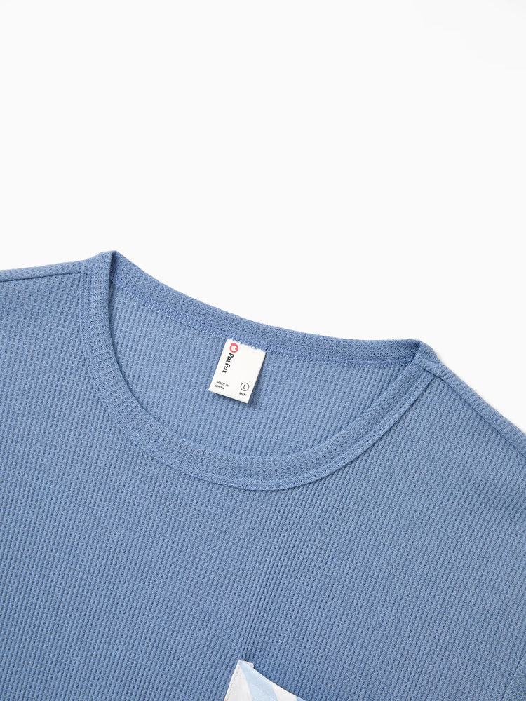 Family Matching Blue Short-sleeve Tee or Colorful Stripe Camisole Dress Multi-color