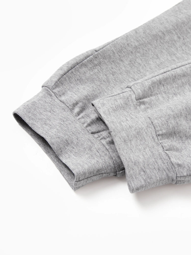 Kind Junge/Mädchen Casual Baumwolle Hose mit elastischen Taschen grau