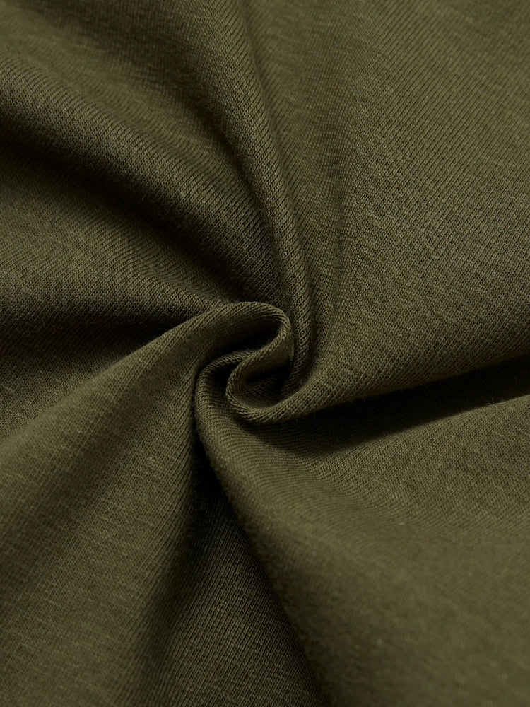 Pantalon décontracté en coton à poches élastiques pour tout-petit garçon/fille, vert foncé