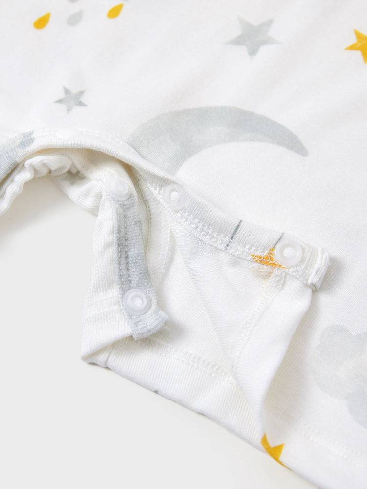 Baby Boy/Girl Childlike Letter Print Romper White