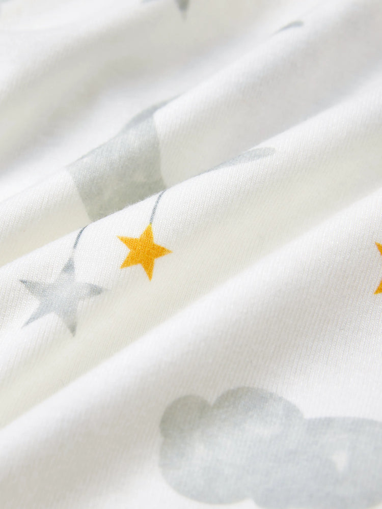 Baby Boy/Girl Childlike Letter Print Romper White