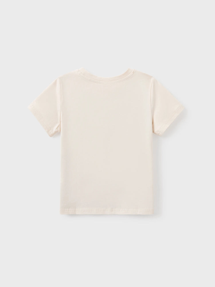 Family Matching Colorblock Cotton Tee or Flora Print Strap Body-con Dress or Mesh Splicing Dress Khaki