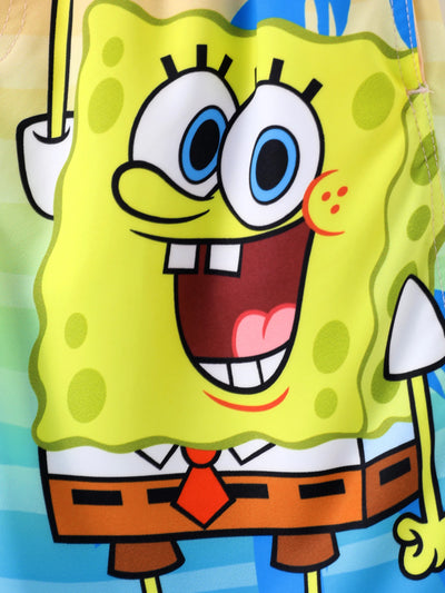 SpongeBob SquarePants Toddler/Kid Boy 1pc Character/Stripe Pattern UPF 50+ Swimming Trunks Orange