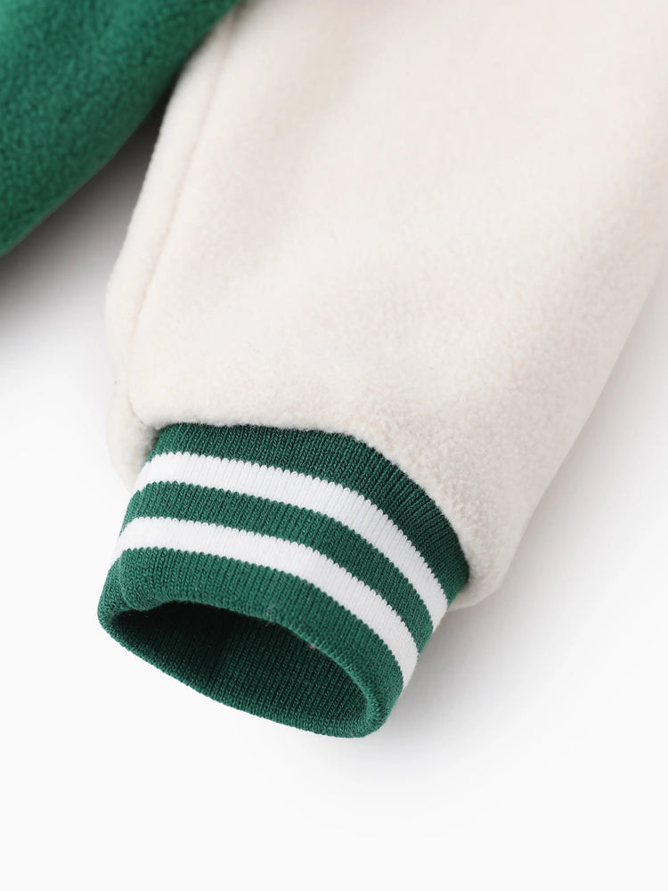 Disney Mickey and Friends Toddler/Kid Mickey Mouse /Minnie Mouse Embroidered Colorblock Plush Jacket Green