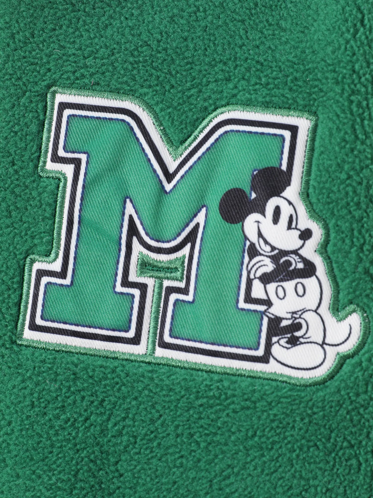 Disney Mickey and Friends Toddler/Kid Mickey Mouse /Minnie Mouse Embroidered Colorblock Plush Jacket Green
