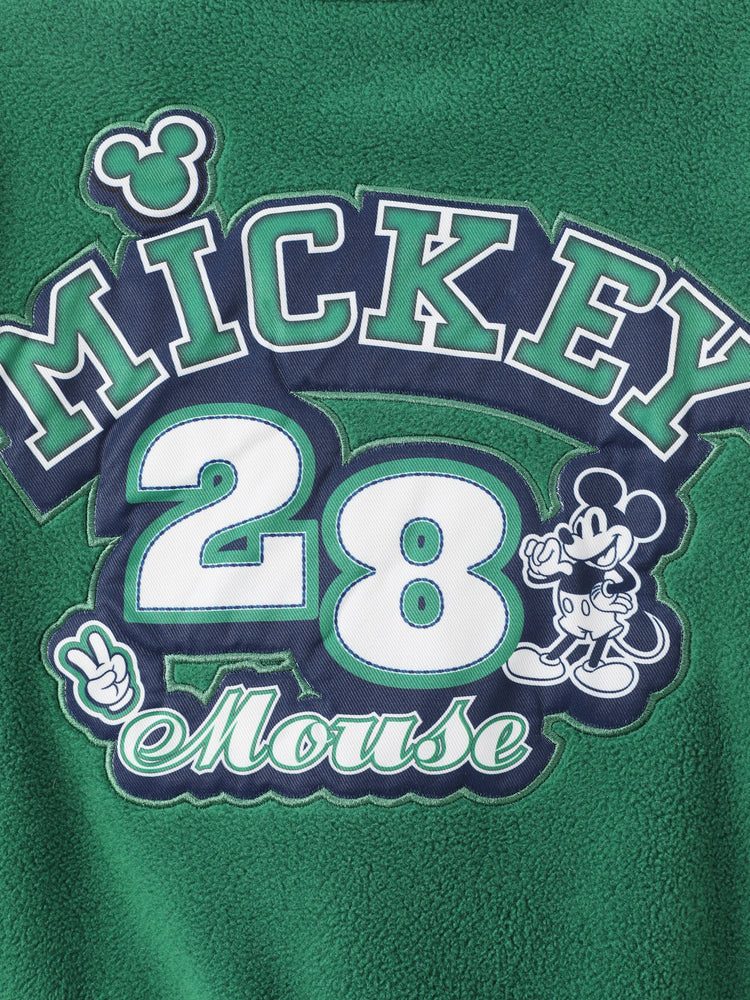 Disney Mickey and Friends Toddler/Kid Mickey Mouse /Minnie Mouse Embroidered Colorblock Plush Jacket Green