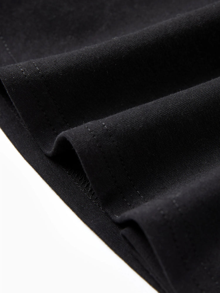 Matching Family Outfits ¨C Black & White Striped Casual Short Sleeve T-Shirt for Men & Boy, Crop Top & Midi Skirt Co-ord Set for women & Girl, Flared Dresses for Baby Girl ¨C Stylish Summer Family Coordinated Cotton Set Black+White