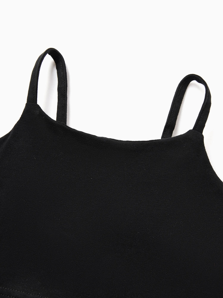 Matching Family Outfits ¨C Black & White Striped Casual Short Sleeve T-Shirt for Men & Boy, Crop Top & Midi Skirt Co-ord Set for women & Girl, Flared Dresses for Baby Girl ¨C Stylish Summer Family Coordinated Cotton Set Black+White