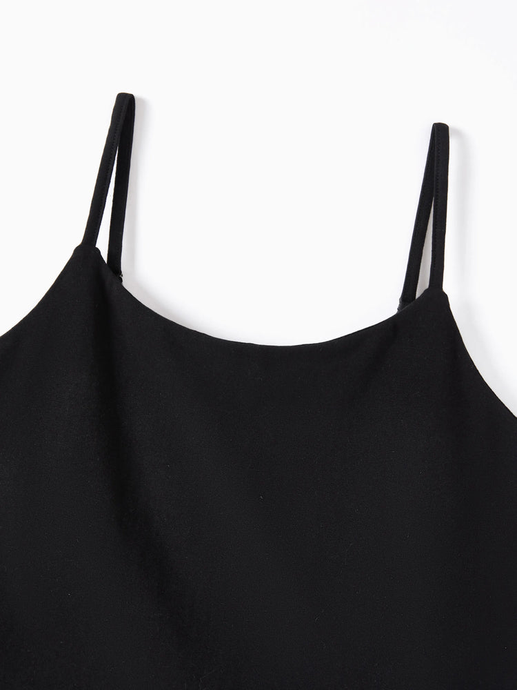 Matching Family Outfits ¨C Black & White Striped Casual Short Sleeve T-Shirt for Men & Boy, Crop Top & Midi Skirt Co-ord Set for women & Girl, Flared Dresses for Baby Girl ¨C Stylish Summer Family Coordinated Cotton Set Black+White