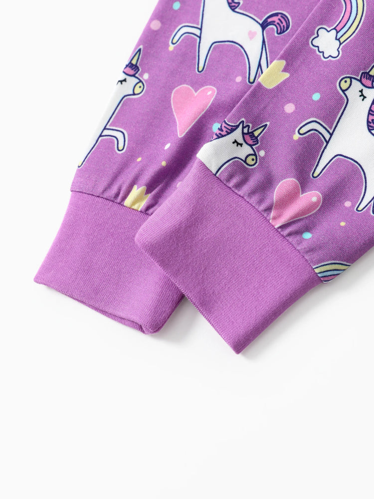 Bamboo Baby/Toddler 2-Piece Childlike Animal Print Snug-Fitting Pajamas Set Purple