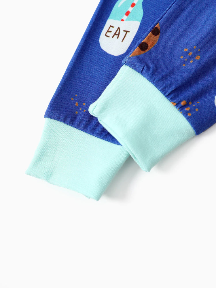 Bamboo Baby/Toddler 2-Piece Childlike Animal Print Snug-Fitting Pajamas Set Blue