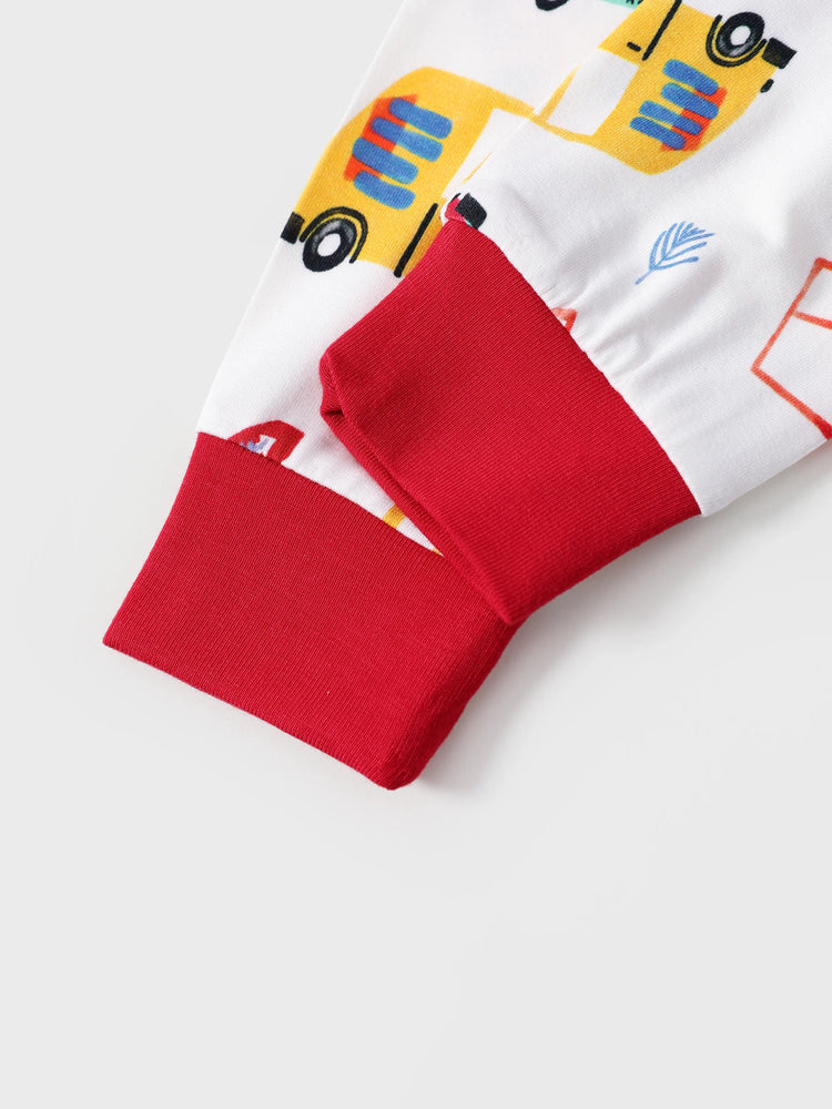 Bamboo Baby/Toddler 2-Piece Childlike Animal Print Snug-Fitting Pajamas Set Red