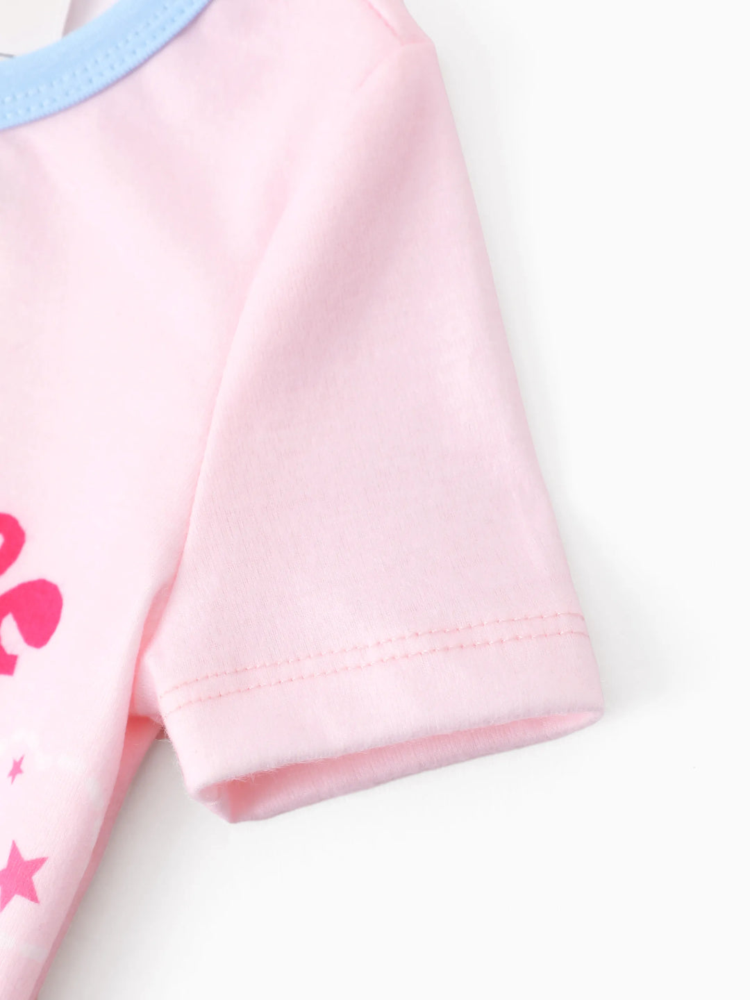 Conjunto de pijama de Peppa Pig para niña pequeña Naia™ Sleepy Time de 2 piezas con estampado de estrellas, manga corta y ajuste ceñido, color rosa