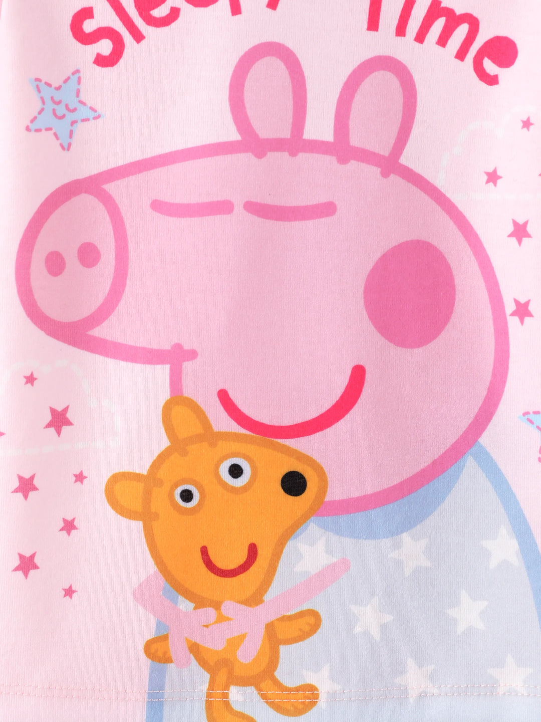 Conjunto de pijama de Peppa Pig para niña pequeña Naia™ Sleepy Time de 2 piezas con estampado de estrellas, manga corta y ajuste ceñido, color rosa