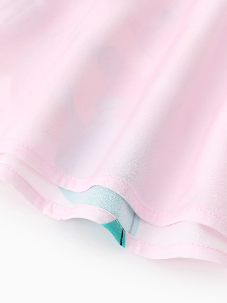 Ensemble 2 pièces princesse Disney Ariel pour bébé fille, haut à volants et short bouffant, rose vif