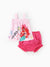 Disney Princess Baby Girl 2pcs Ariel Floral Ruffled Smocked Top And Bloomer Shorts Set Hot Pink