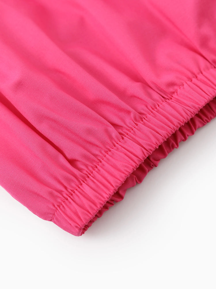 Ensemble 2 pièces princesse Disney Ariel pour bébé fille, haut à volants et short bouffant, rose vif