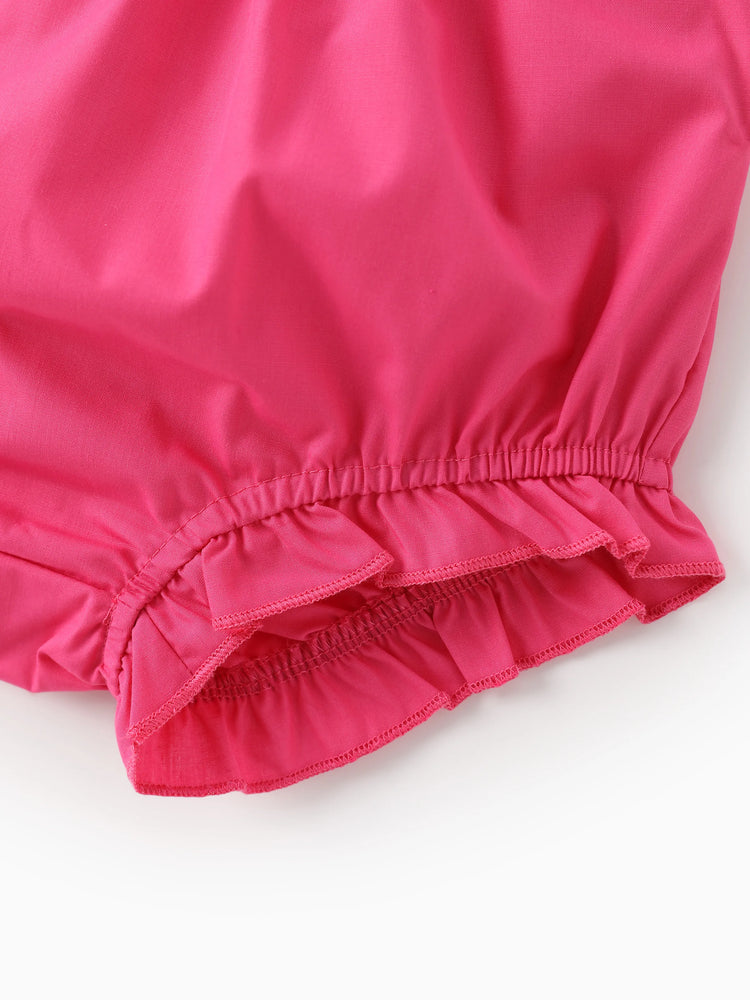 Ensemble 2 pièces princesse Disney Ariel pour bébé fille, haut à volants et short bouffant, rose vif