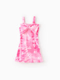 Robe camisole rose à nœud papillon et teinture par nouage pour fille Barbie