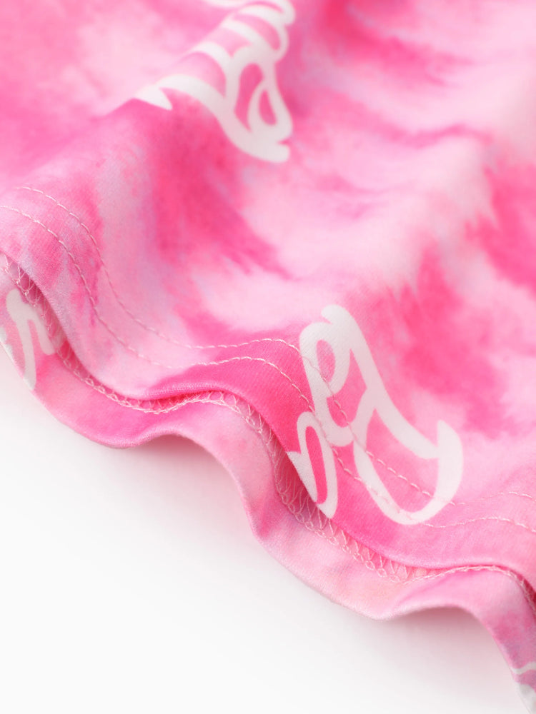 Robe camisole rose à nœud papillon et teinture par nouage pour fille Barbie