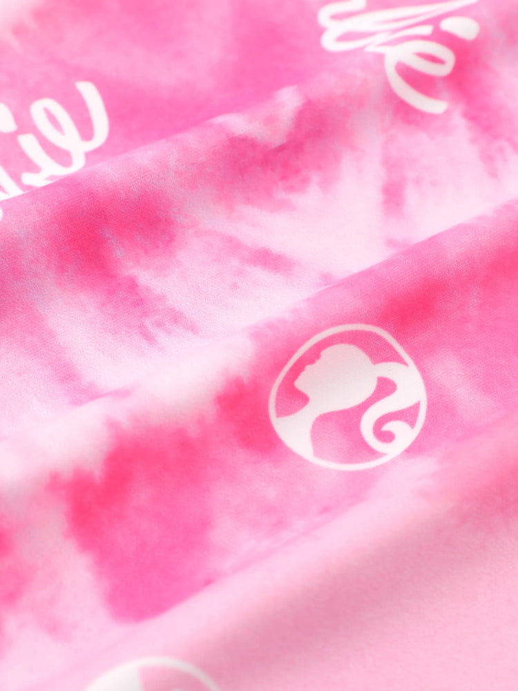 Robe camisole rose à nœud papillon et teinture par nouage pour fille Barbie