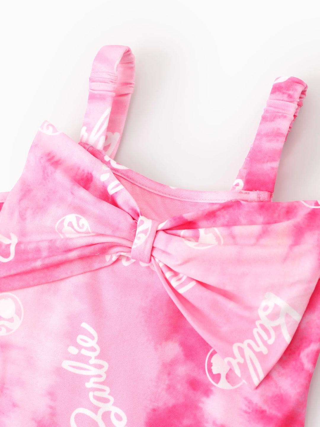 Barbie Toddler/Kid Girl 1pc Bowknot Tie-dyed Cami Dress Pink