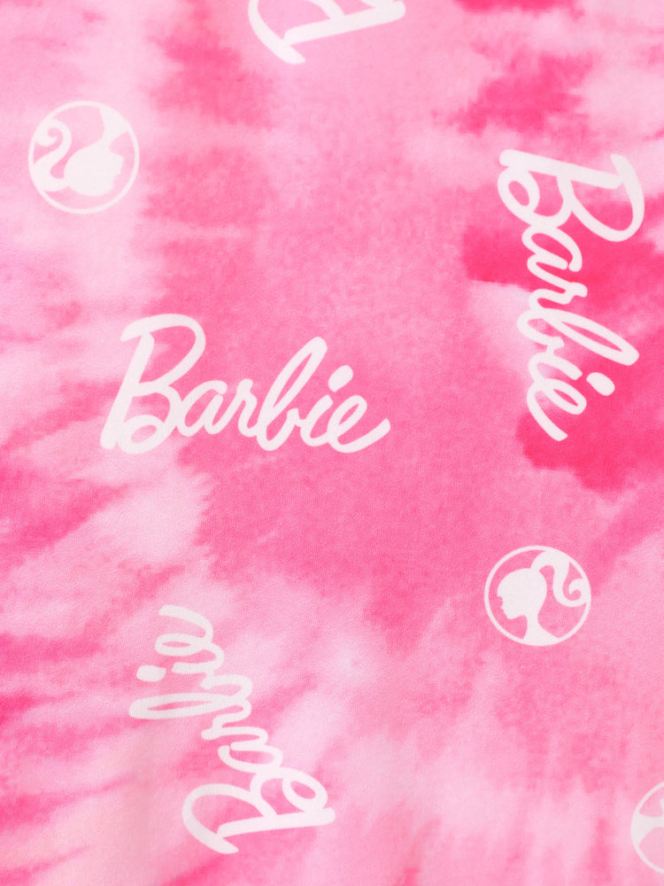 Robe camisole rose à nœud papillon et teinture par nouage pour fille Barbie