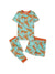 Toddler / Kids Christmas / Halloween Pajamas 3-Piece Bamboo Pajama Set 2-in-1 Look for 4 Seasons (Snug-Fitting) Green