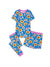 Toddler / Kids Christmas / Halloween Pajamas 3-Piece Bamboo Pajama Set 2-in-1 Look for 4 Seasons (Snug-Fitting) Blue