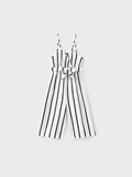 Kid Girl Stripe Surplice Neck Belted Cami Jumpsuits White