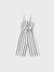 Kid Girl Stripe Surplice Neck Belted Cami Jumpsuits White