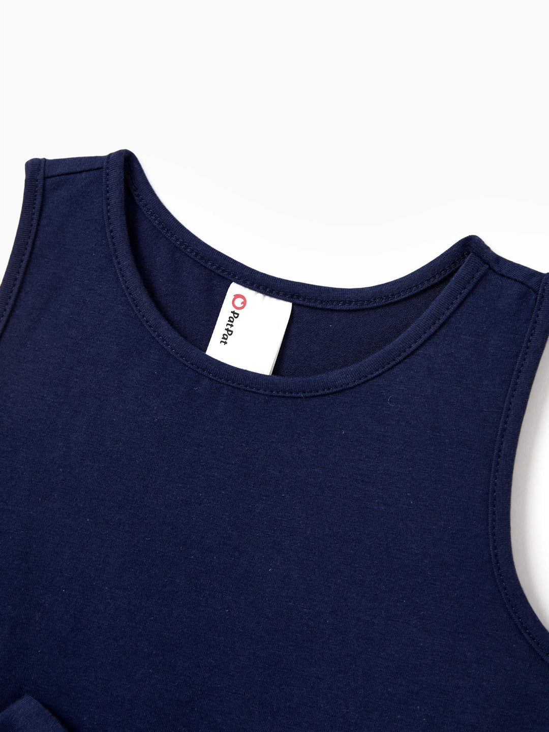 Robe débardeur à bretelles avec empiècement imprimé floral pour petite fille/enfant Bleu profond