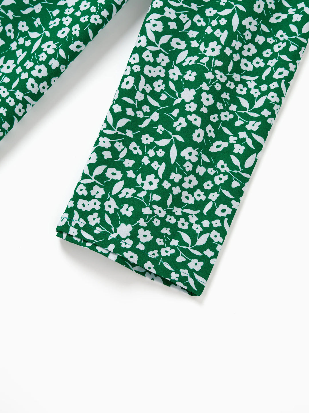 Combinaison à bretelles smockées verte à imprimé floral pour fille tout-petit/enfant, verte