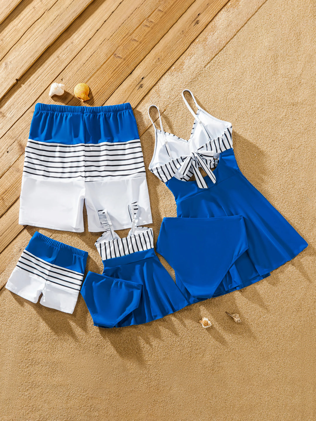 Kleinkind Jungen Badeanzug Farbblock Kordelzug Badehose Farbblock