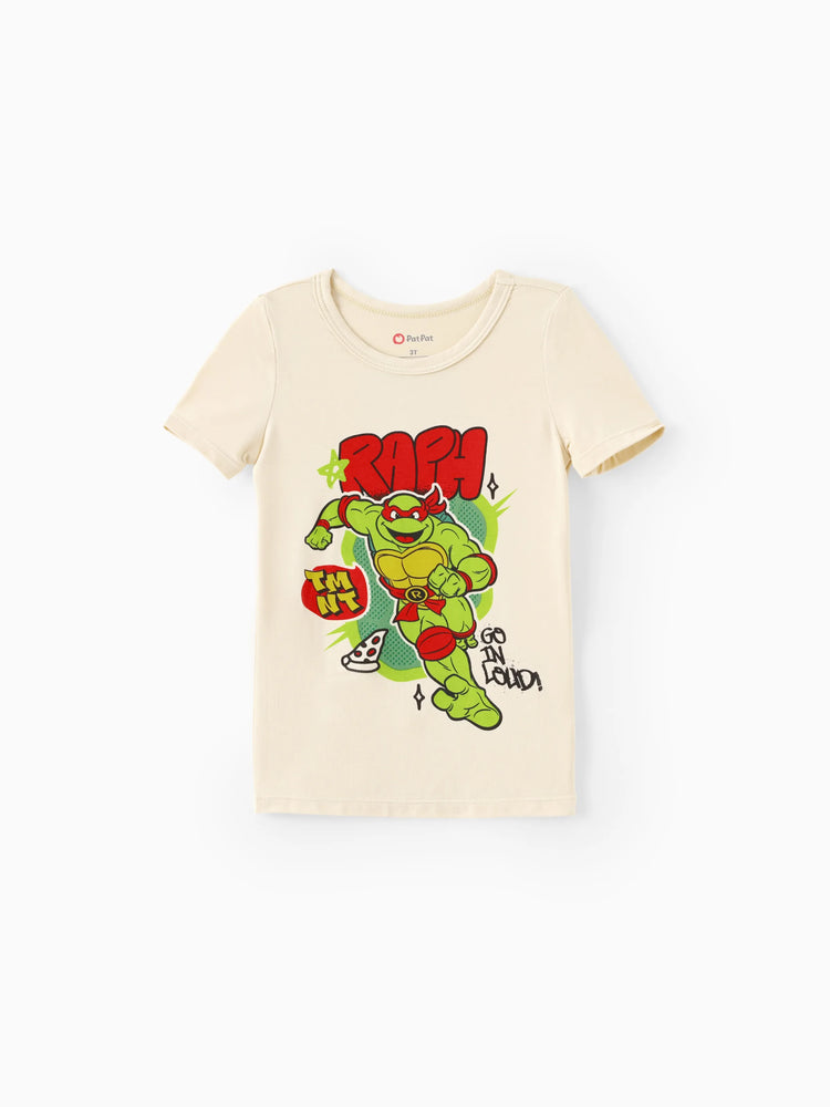 Ensemble pyjama 2 pièces en bambou ajusté Tortues Ninja pour tout-petit/enfant garçon, abricot
