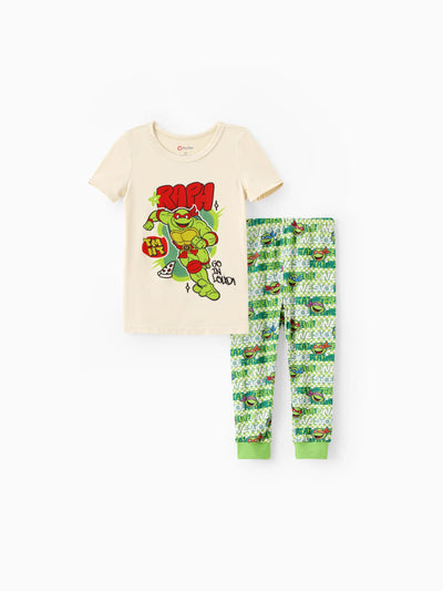 Teenage Mutant Ninja Turtle Toddler/Kid Boy 2pcs Bamboo Snug-Fitting Pajama Set Apricot
