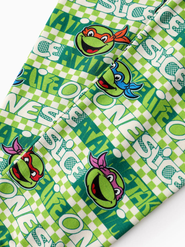 Ensemble pyjama 2 pièces en bambou ajusté Tortues Ninja pour tout-petit/enfant garçon, abricot