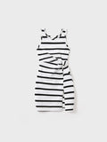 Toddler/Kid Girl Cotton Black and White Stripe Strap Bodycon Dress  Black+White