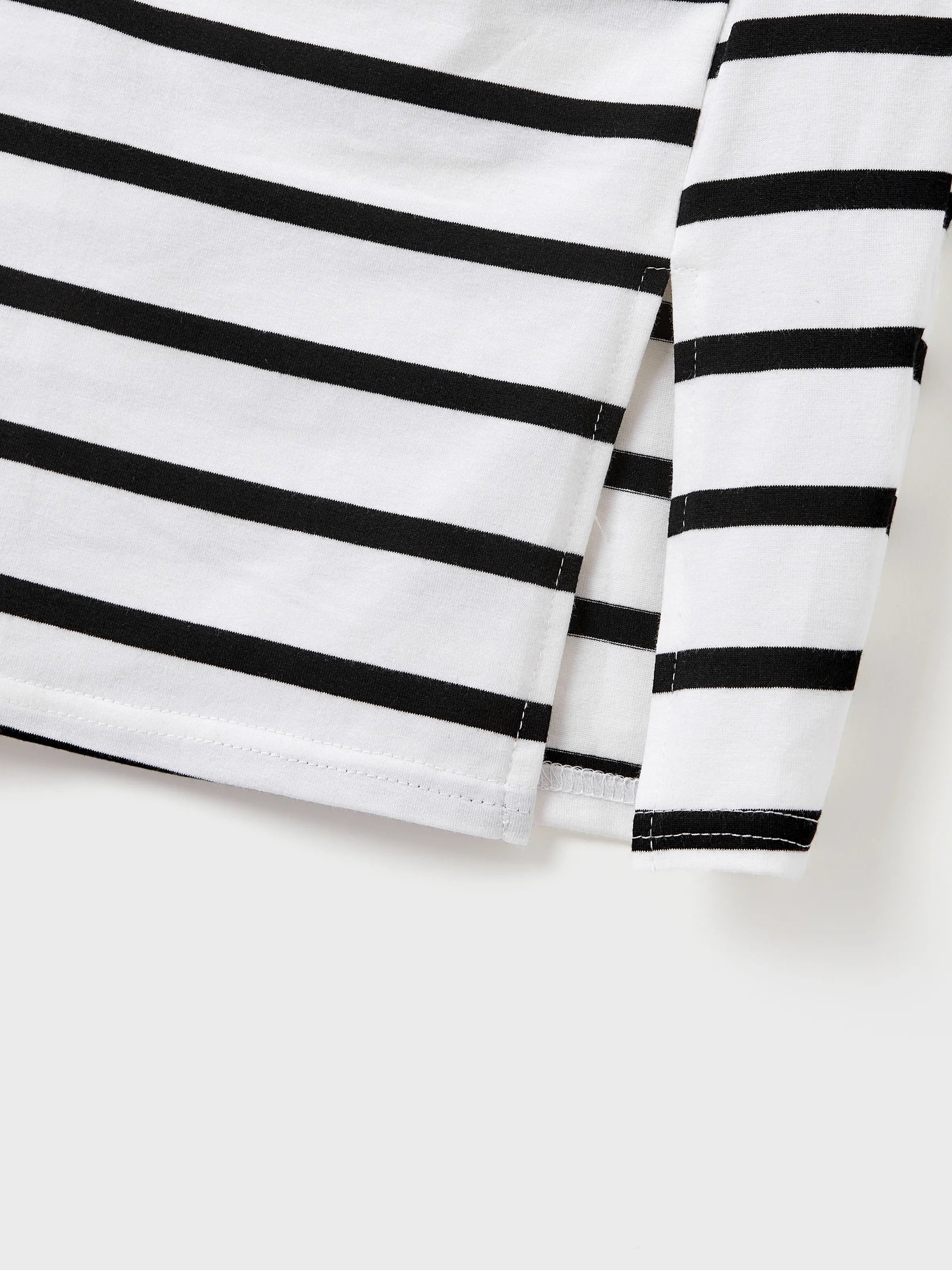 Toddler/Kid Girl Cotton Black and White Stripe Strap Bodycon Dress Bla - PatPat Toddler/Kid Girl Cotton Black and White Stripe Strap Bodycon Dress Bla - PatPat