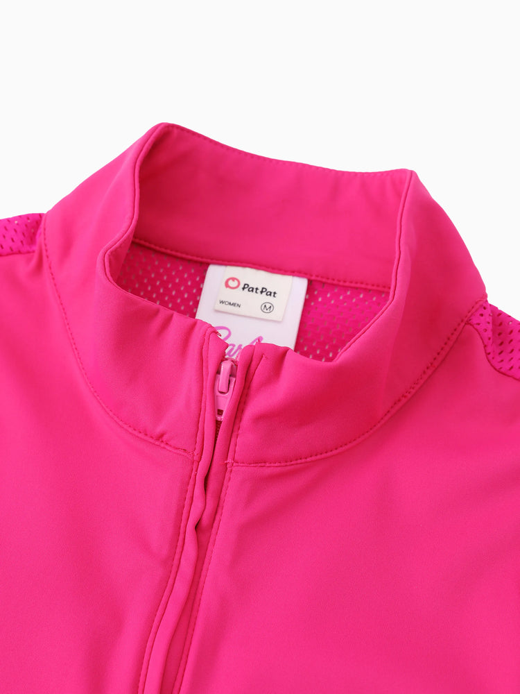 Barbie Mommy and me 1pc Polo Sporty Sleeveless Dress Hot Pink