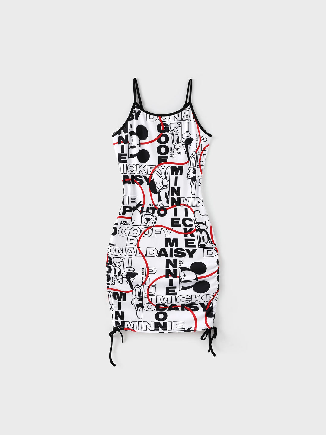 Disney Mickey and Friends Family Matching Graffiti Casual Dress/T-shirt/jumpsuit Black