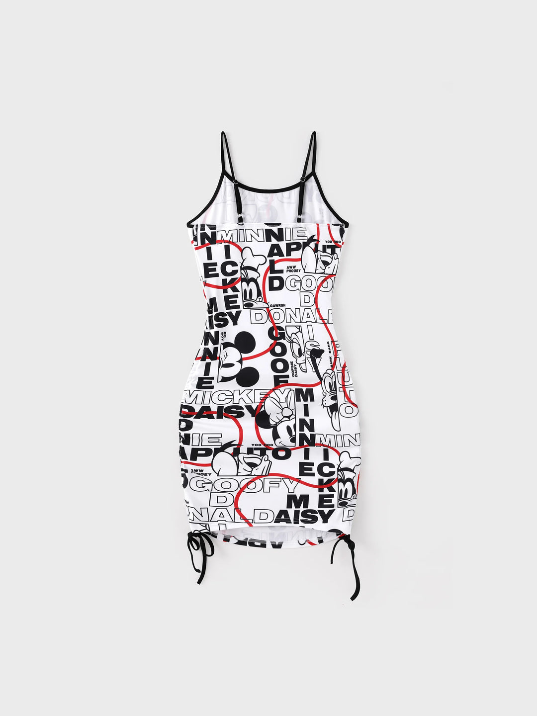 Disney Mickey and Friends Family Matching Graffiti Casual Dress/T-shirt/jumpsuit Black