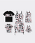 Disney Mickey and Friends Family Matching Graffiti Casual Dress/T-shirt/jumpsuit Black