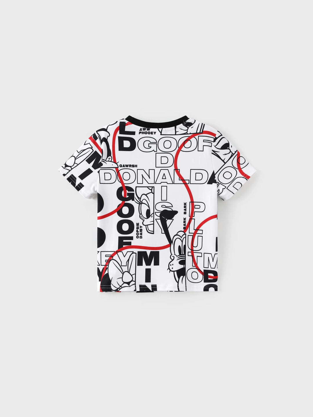 Disney Mickey and Friends Daddy & Son Graffiti Casual T-shirt Black