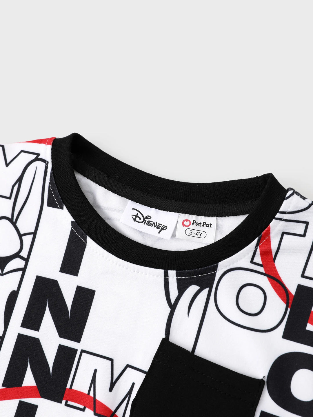 Disney Mickey and Friends Daddy & Son Graffiti Casual T-shirt Black