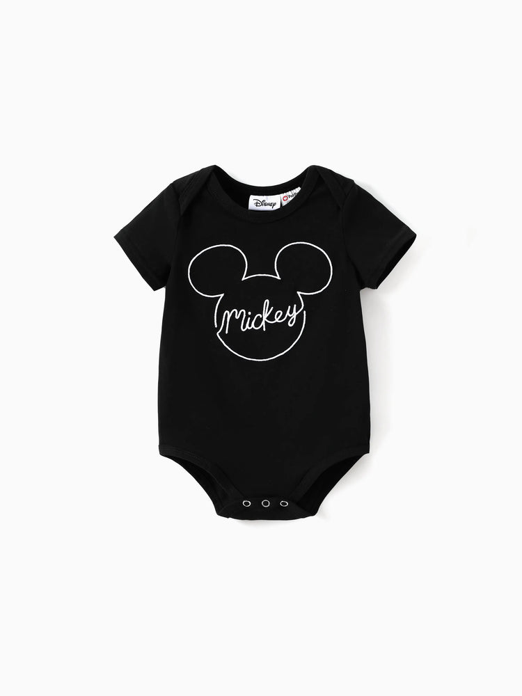Mommy and Me Disney Mickey and Friends Family matching 1pc Mickey Mouse Allover Print Sporty Dress/Cotton Top /Romper
Expression Casual Suits Family Set 3pcs Cotton Unisex Black